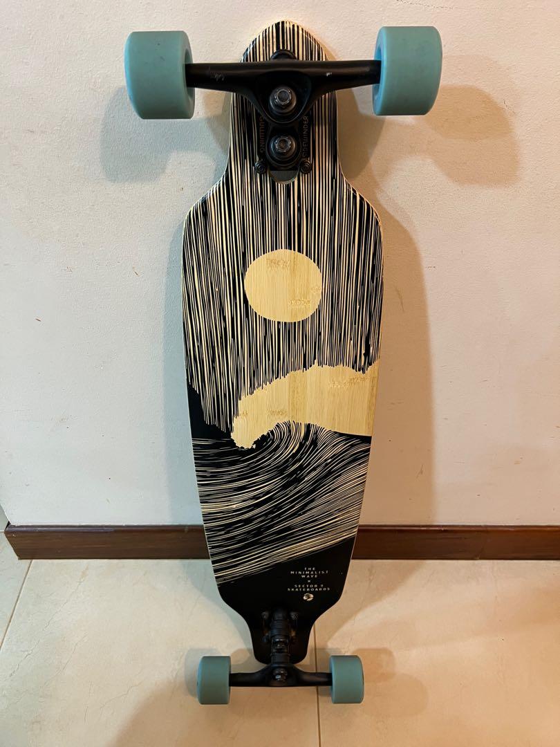 Sector 9 The Minimalist Wave Bamboo Longboard Shoots Full Moon