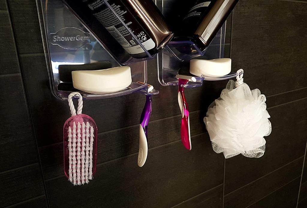 ShowerGem Bathroom Organiser Shower Caddy No Drilling, No Suction