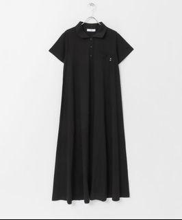 Sonny label 短袖polo洋裝/黑