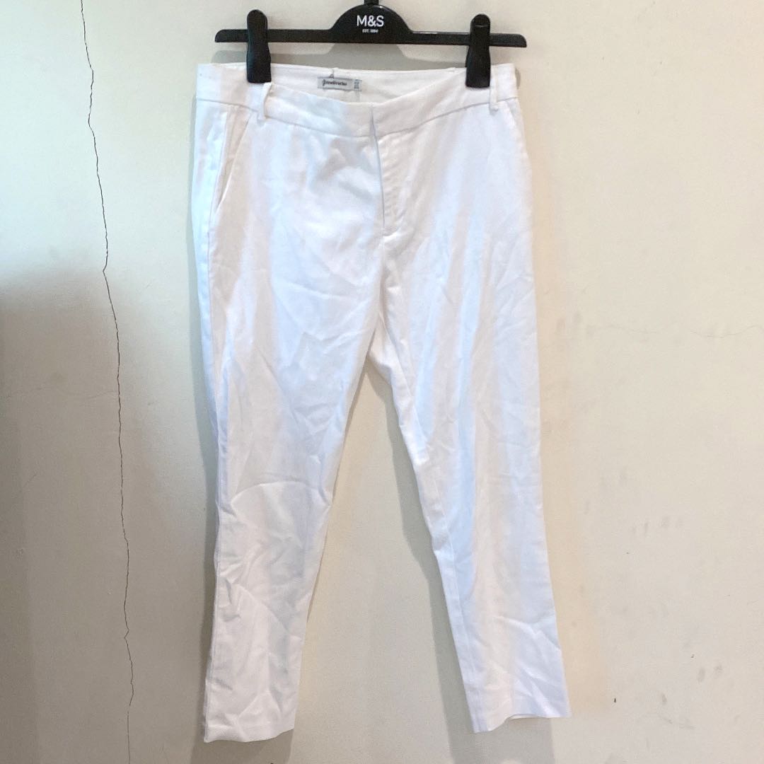 Stradivarius White Trousers, Fesyen 