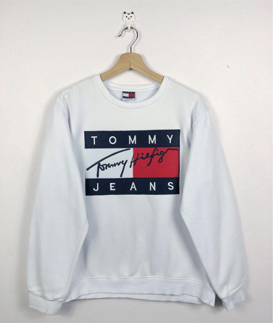 Tommy jeans big logo sweatshirt on sale