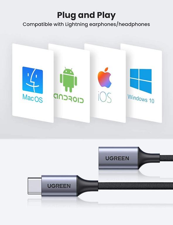 UGREEN MFi Lightning to USB C / USB-C / USB Type C Male for USB ada