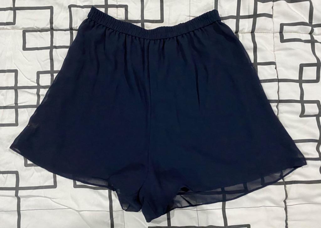 UNIQLO Navy Blue Sheer Shorts, Women's Fashion, Bottoms, Other Bottoms ...