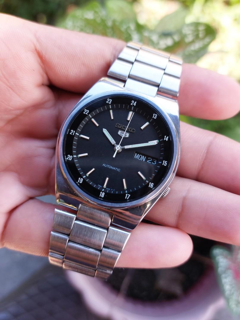 Vintage Seiko-5 Classic Black Military Automatic Watch, Men's Fashion,  Watches & Accessories, Watches on Carousell