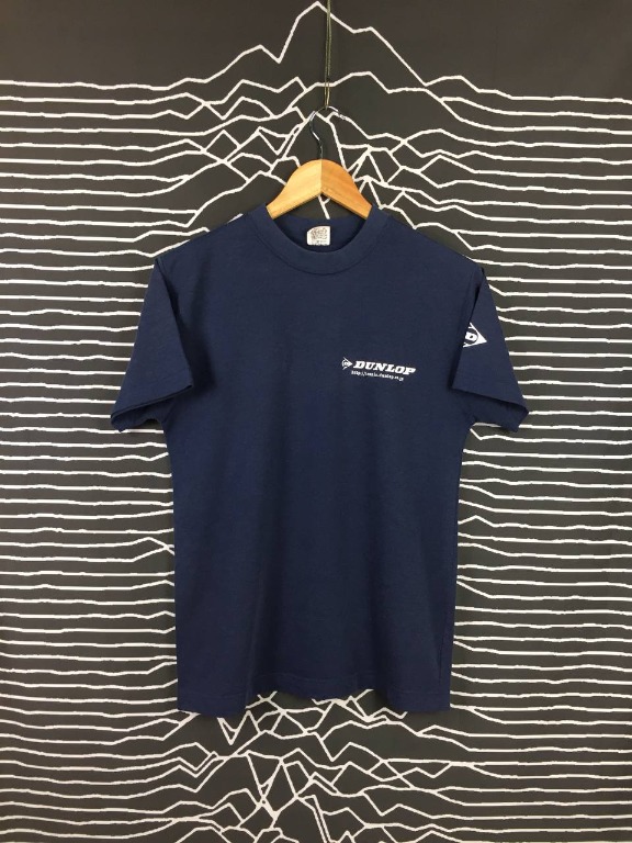 Vtg Dunlop Sportswear Logo Single Stitch Tee Men s Fashion Tops