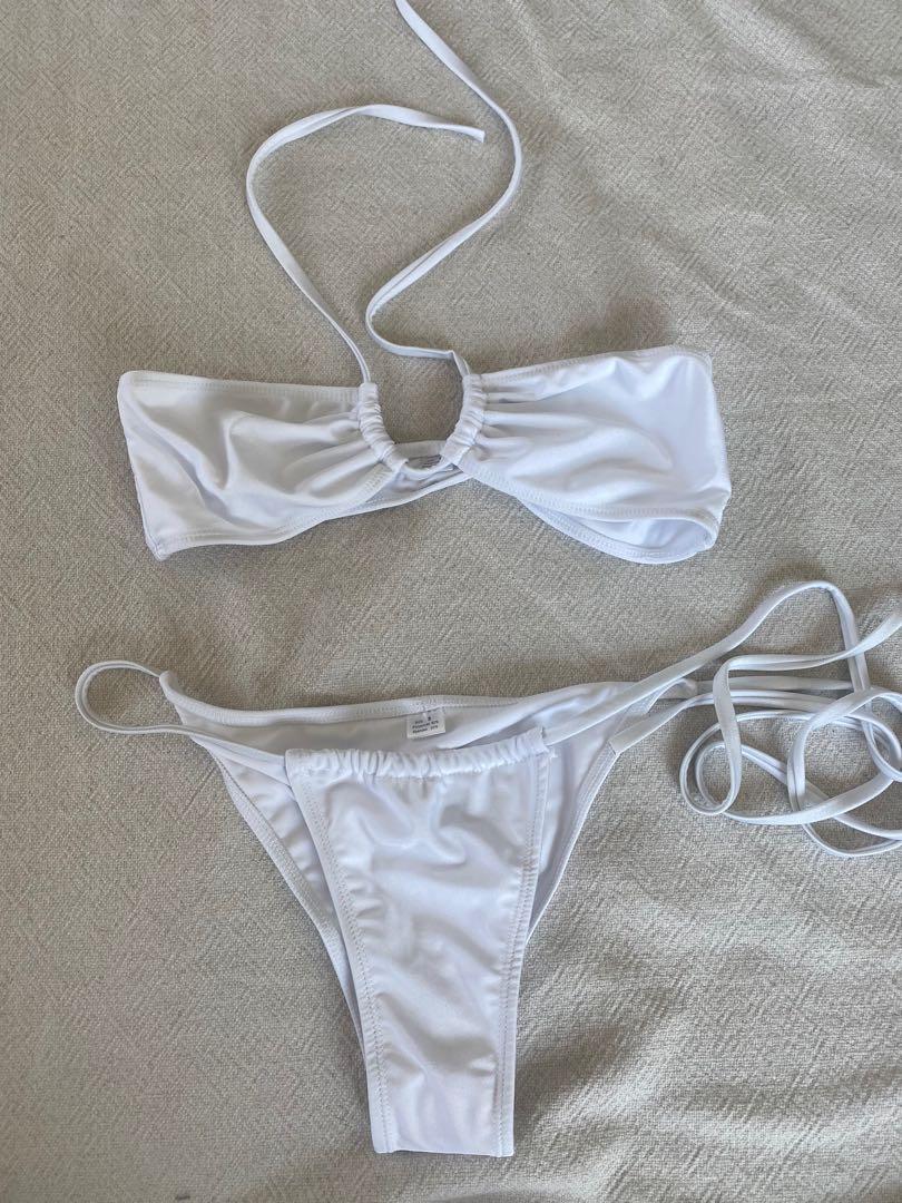 basic white bikini