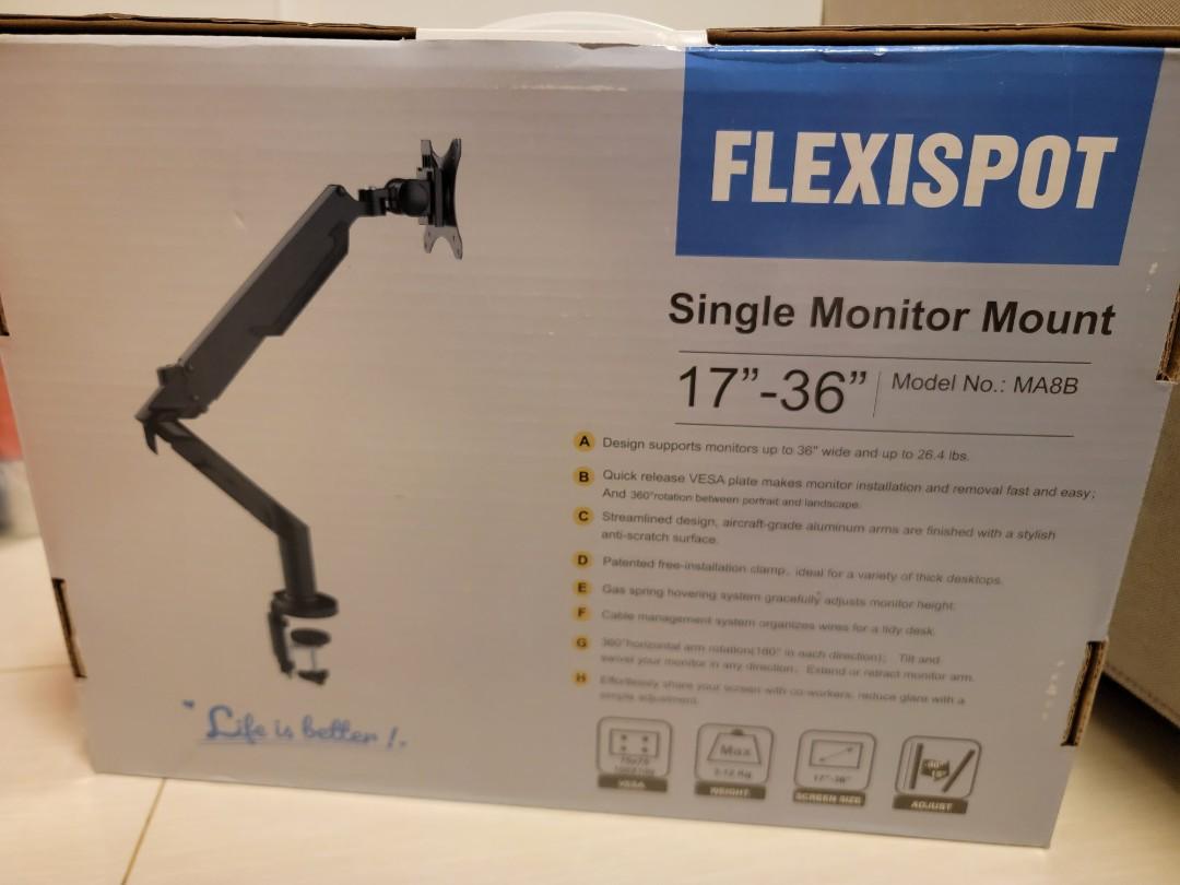 Xenox Flexspot MA8 Monitor Arm, 電腦＆科技, 電腦周邊及配件, 電子屏幕- Carousell