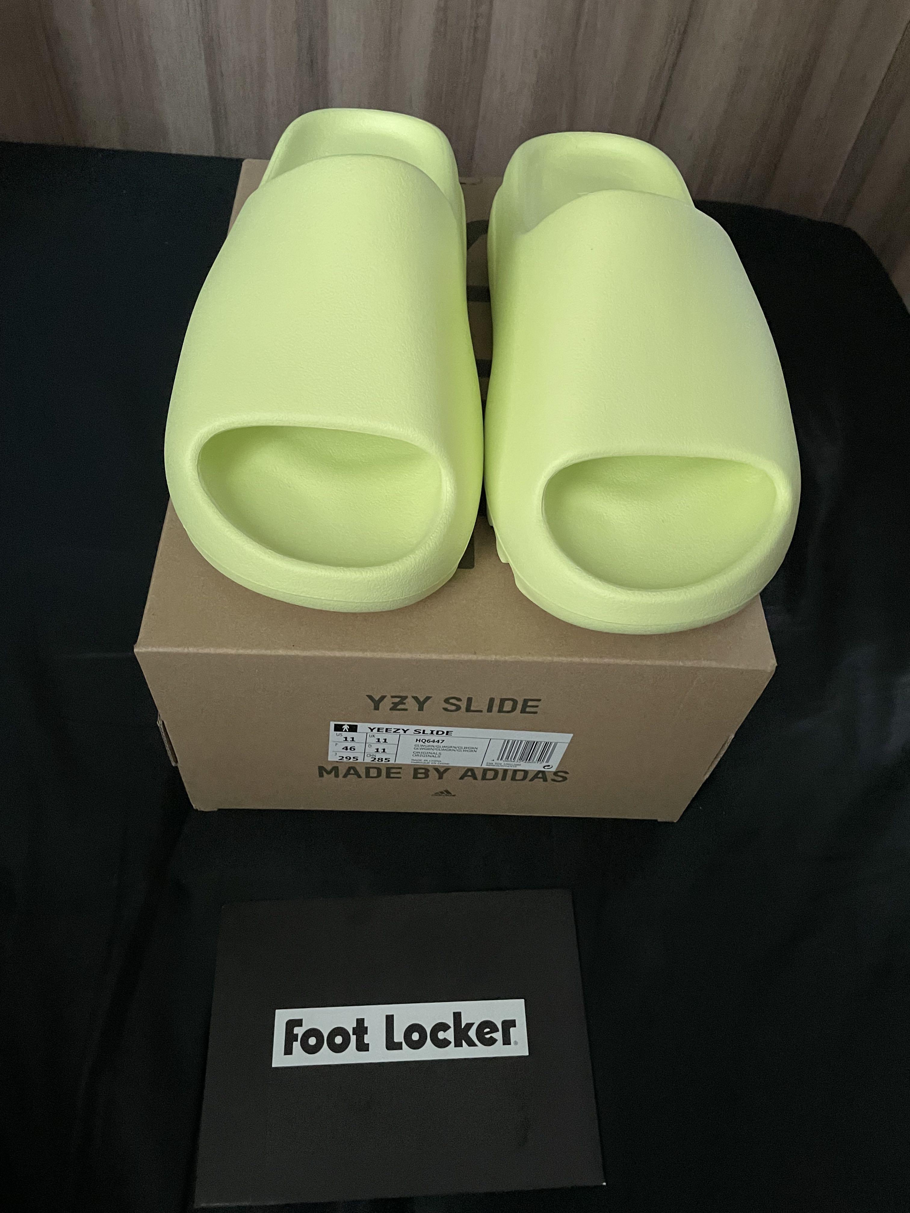 Yeezy slide glow Men s Fashion Footwear Flipflops and Slides on Carousell