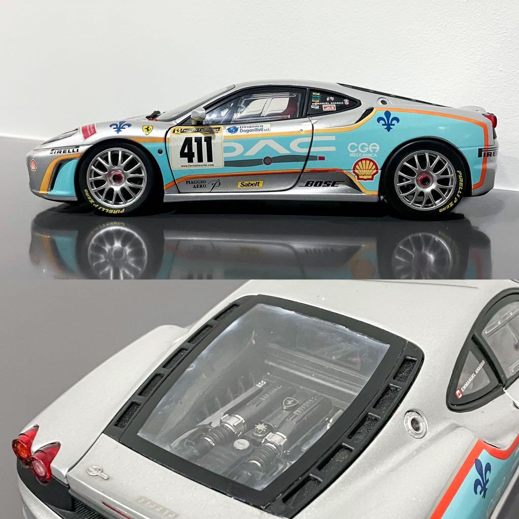Hot Wheels Elite 1/18 – Ferrari F430 Challenge #16 Damiani Coca-Cola (sans Boîte)