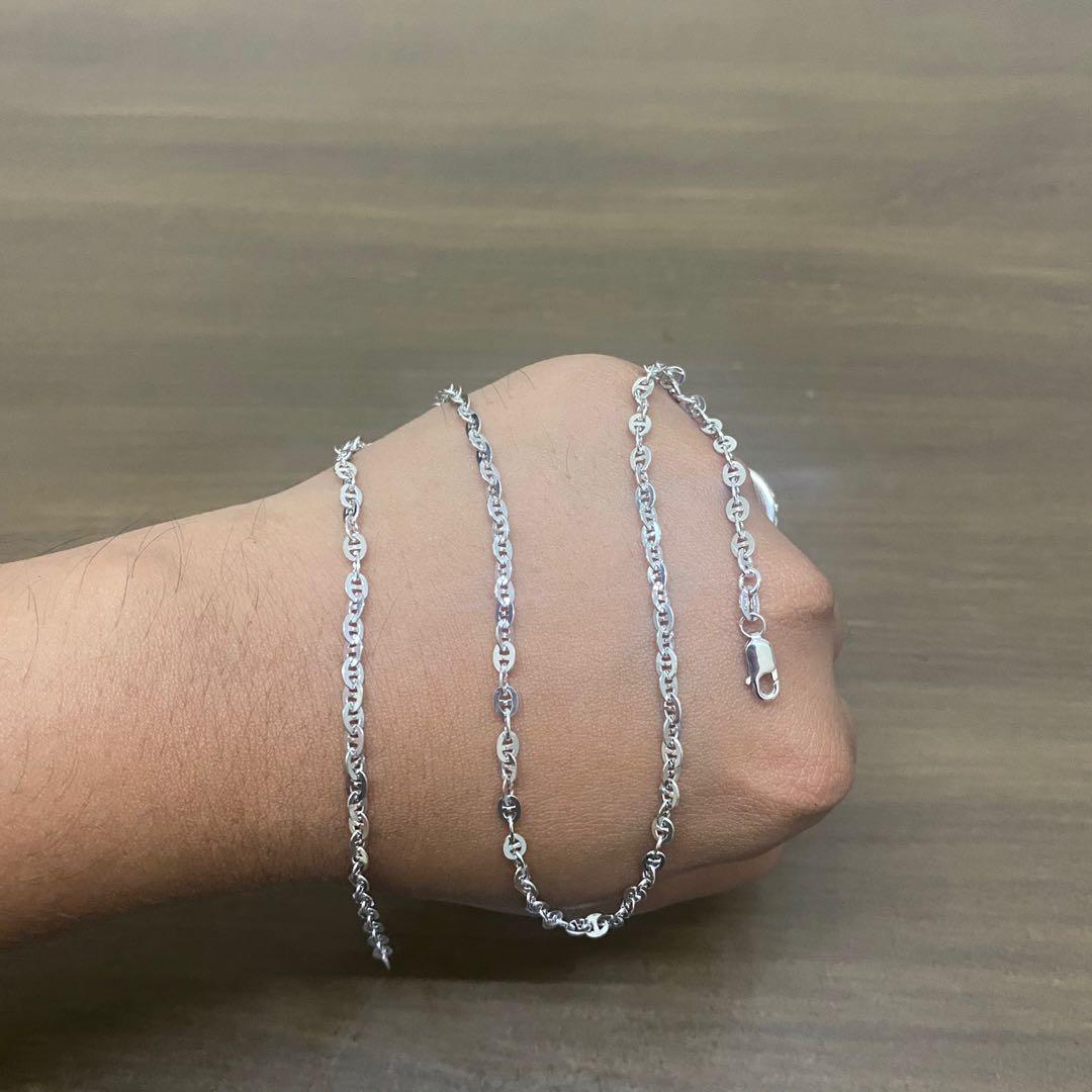 18k White Gold Gucci Chain Necklace