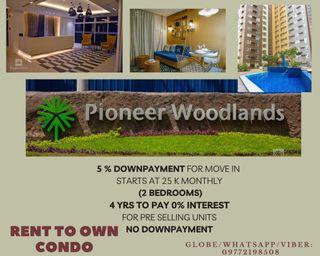 2BR BGC Mandaluyong Condo RENT TO OWN 25K Monthly MOVEIN RUSH PIONEER WOODLANDS ORTIGAS EDSA MRT MEGAMALL SHANGRILA