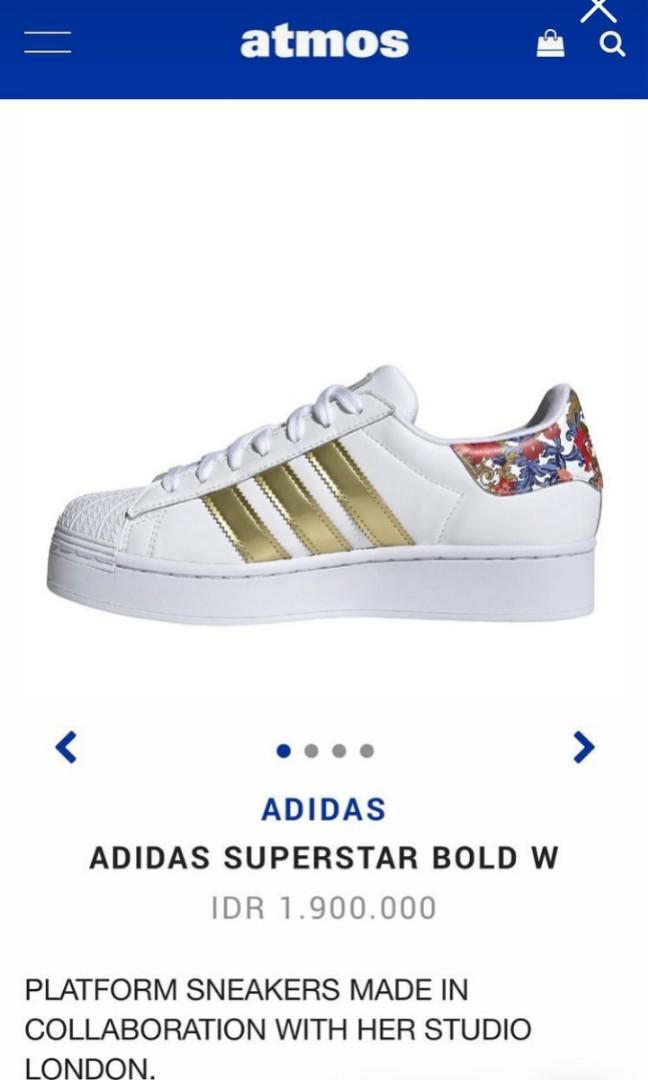 Adidas superstar bold W, Fesyen Wanita, Sepatu di Carousell