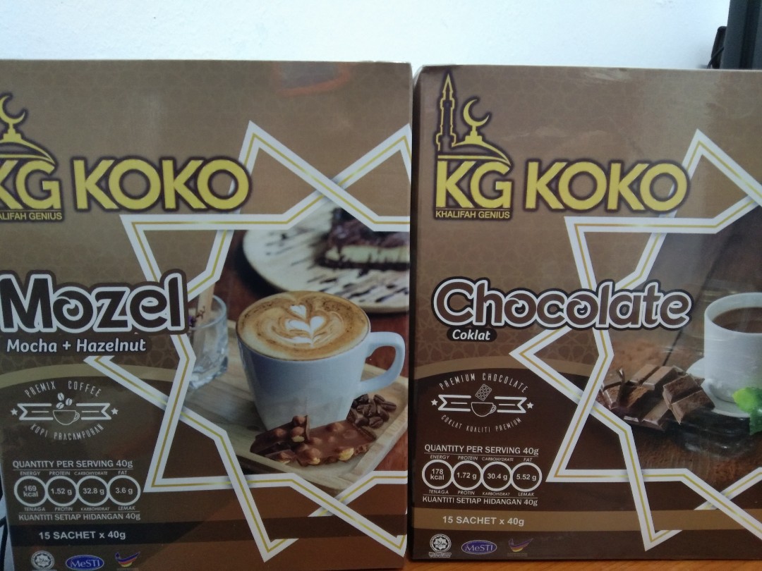 AIR KoKo chocolate and Mozel Mocha Hazelnut Food Drinks