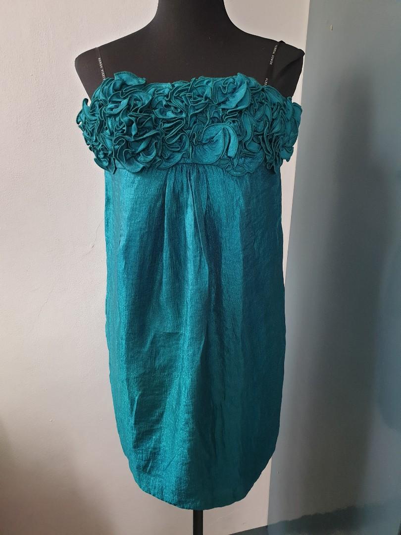Alexia Admor Blue Green Cocktail Dress 