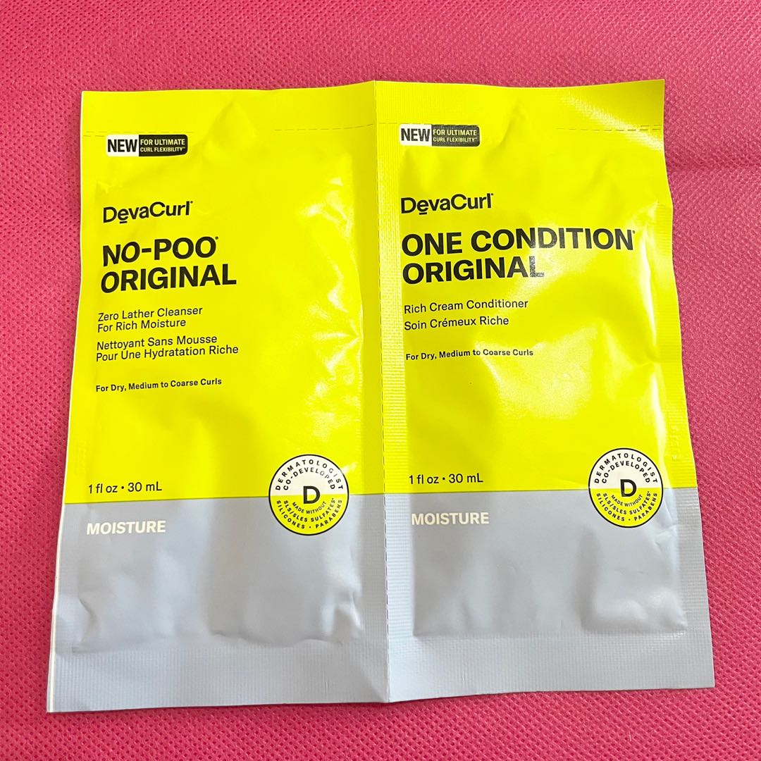 AUTHENTIC Devacurl no poo one condition original shampoo and conditioner duo set, Beauty