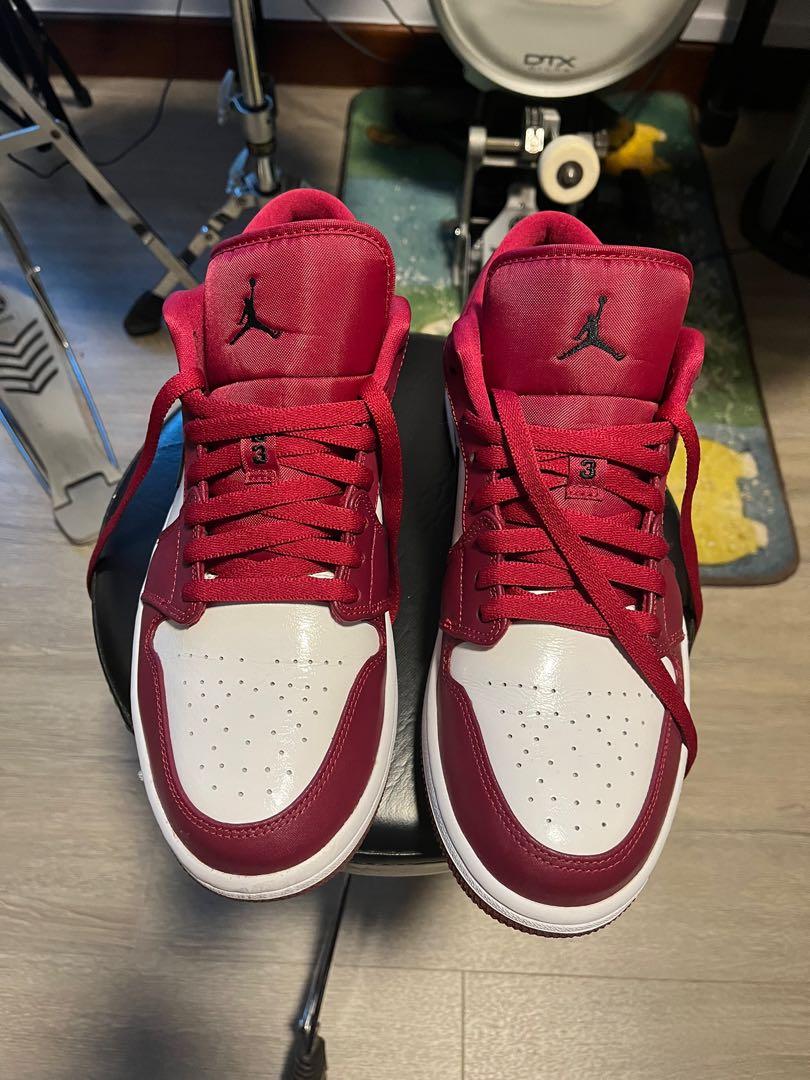 Red Authentic Jordan Authentic Jordan 1 Low Noble red, Men's Fashion, Footwear, Sneakers on ...