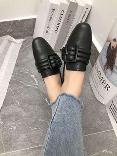 BALLY feminine casual loafer slip-on flat slide sandal mules elegant half drag shoe indoor slipper size 35-40