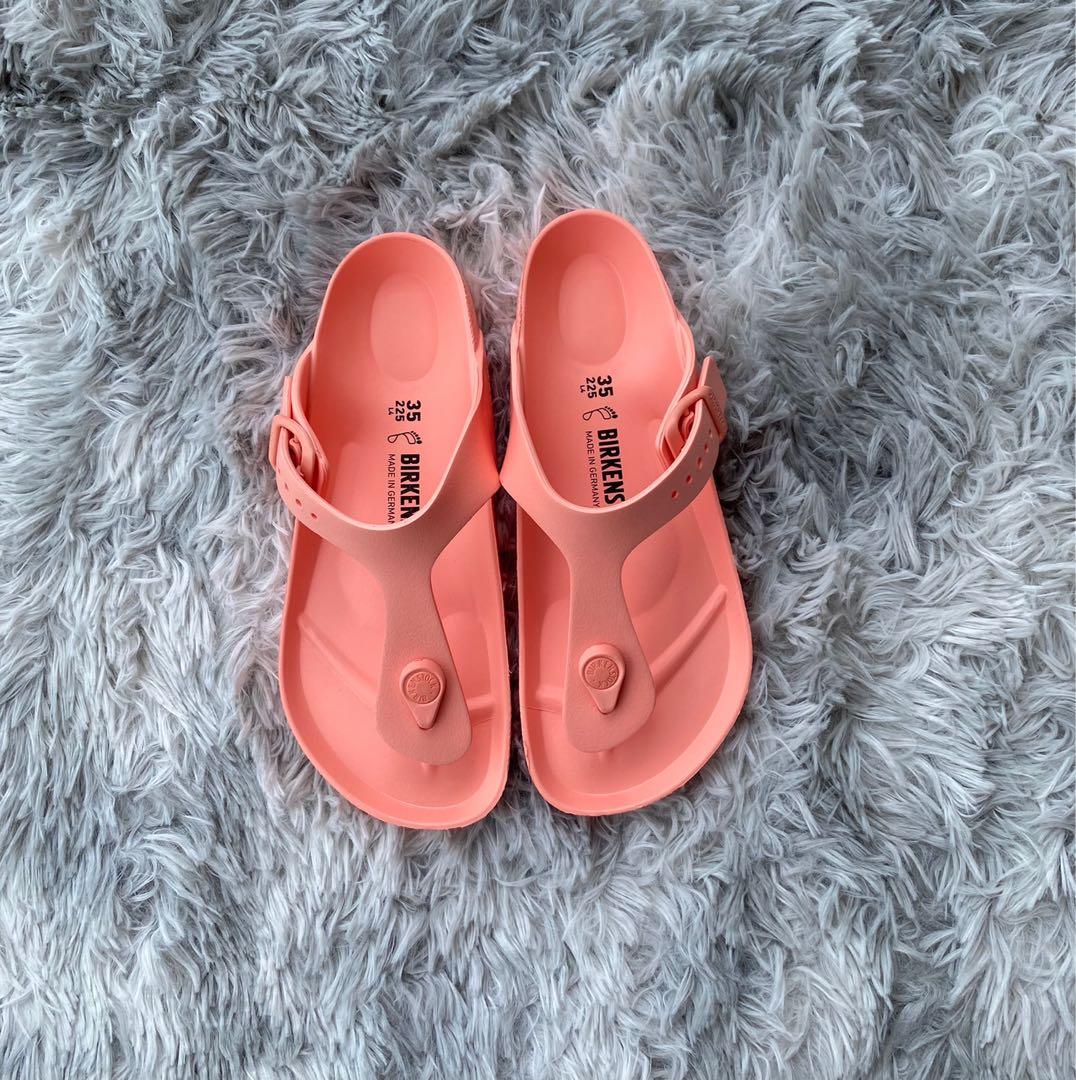 birkenstock gizeh coral peach