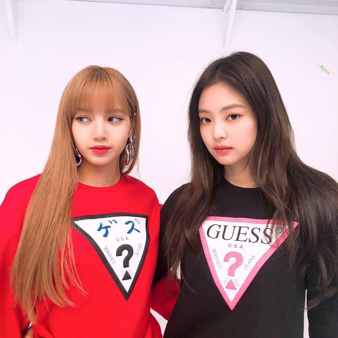 BLACKPINK x Guess Sweatshirt Jennie Ver. Women s Fashion Tops