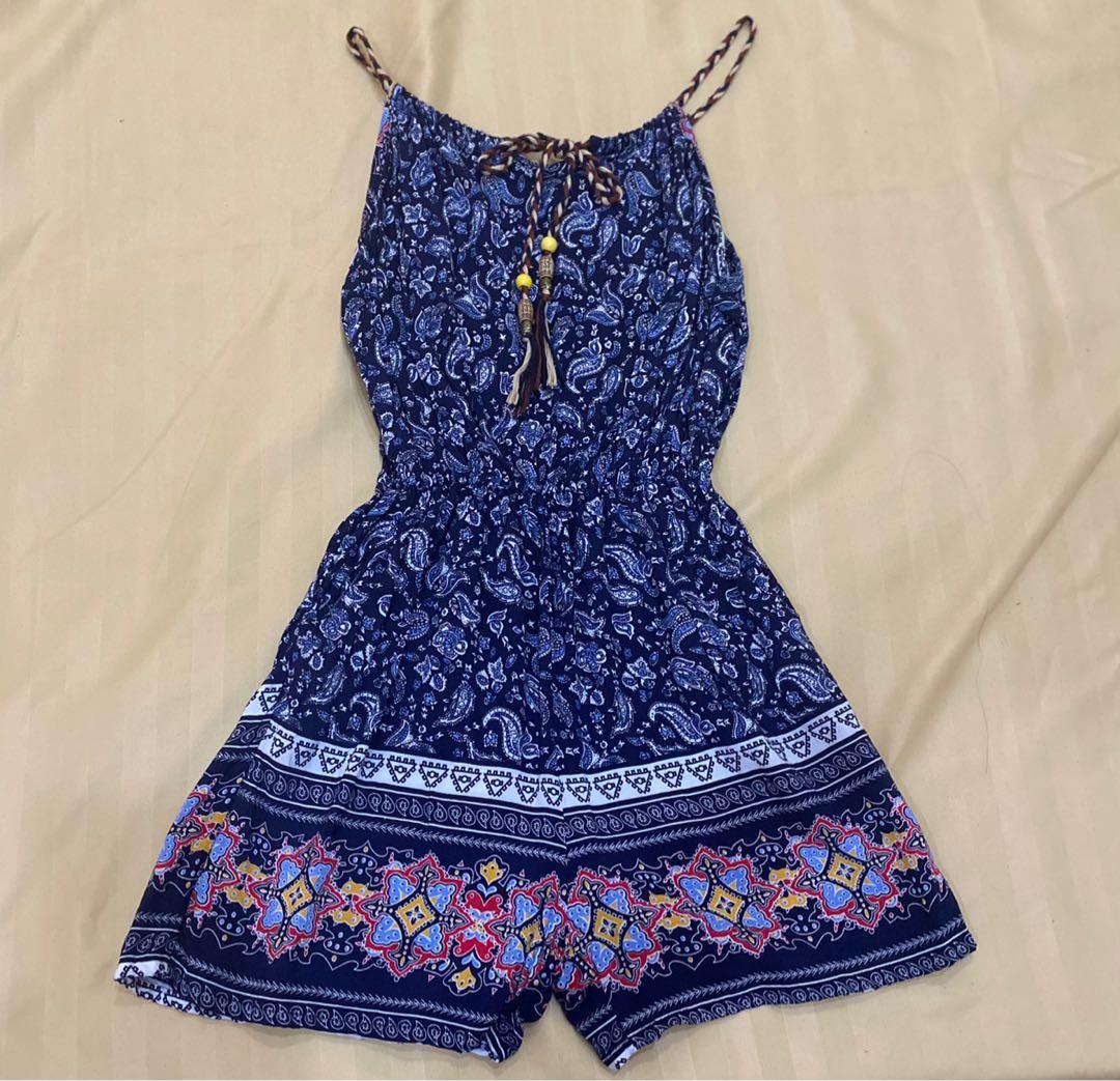 Boho Romper, Women's Fashion, Dresses & Sets, Rompers on Carousell