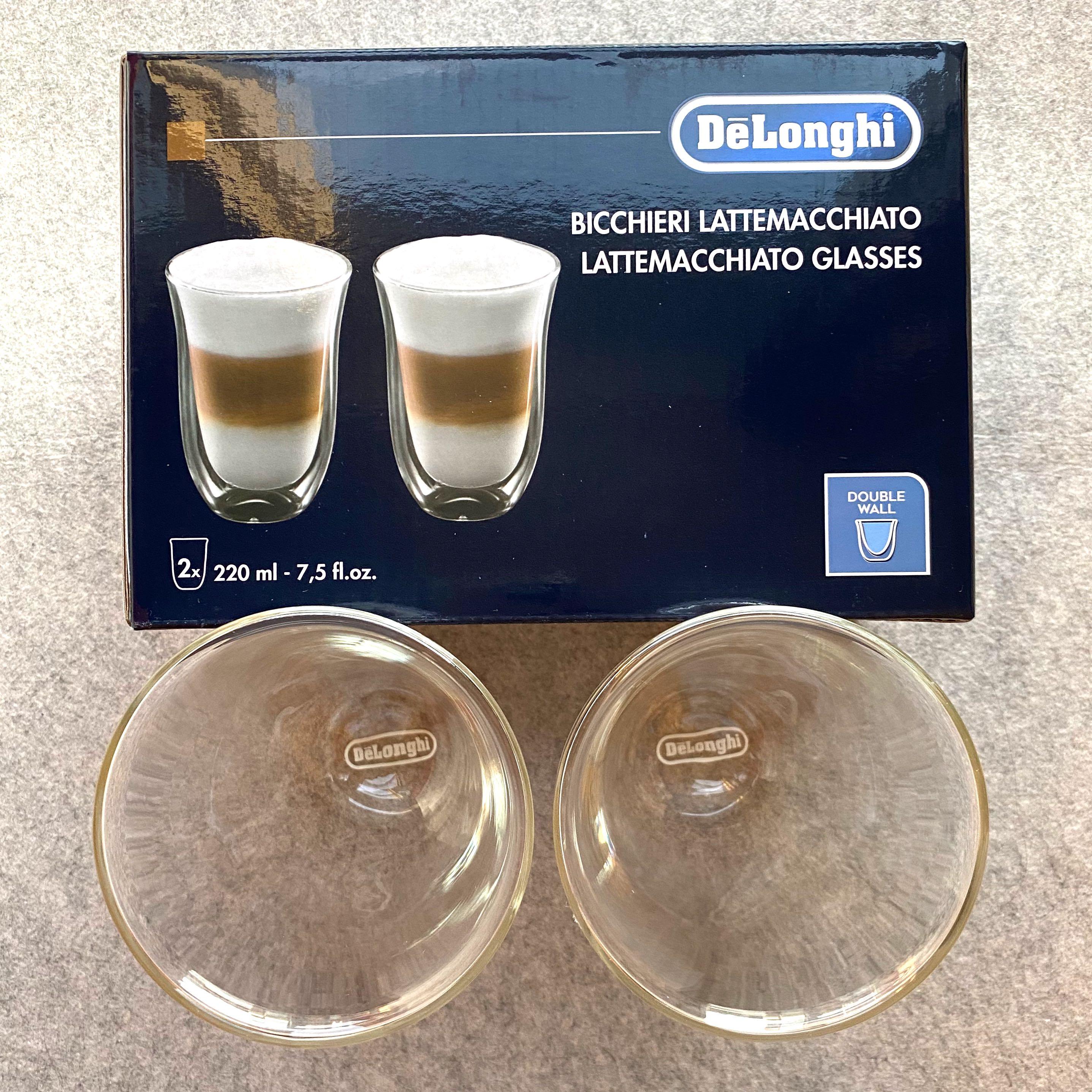 DeLonghi 2 Latte Double Wall Thermal Glasses