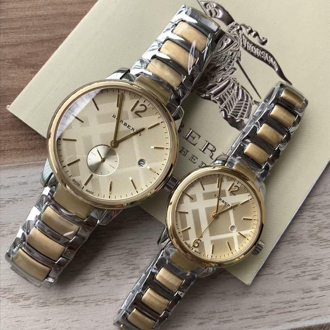 Burberry couple watch set shop