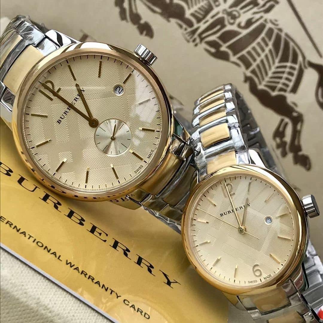 Couple Burberry Watch Women s Fashion Watches Accessories Watches on Carousell