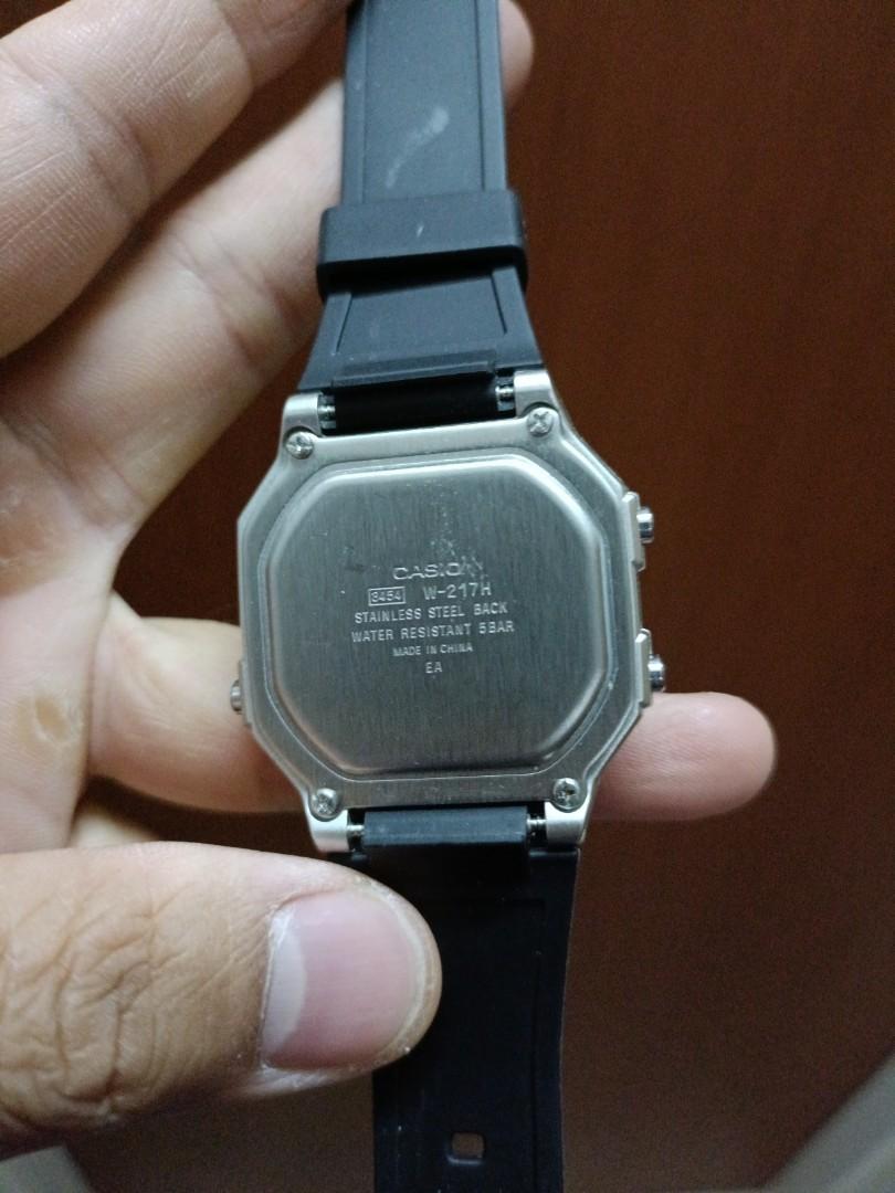 Casio stainless steel back discount water resistant 5 bar