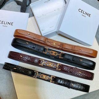 Celin woman's decorative dress belt horsebit buckle waist belt with full packaging