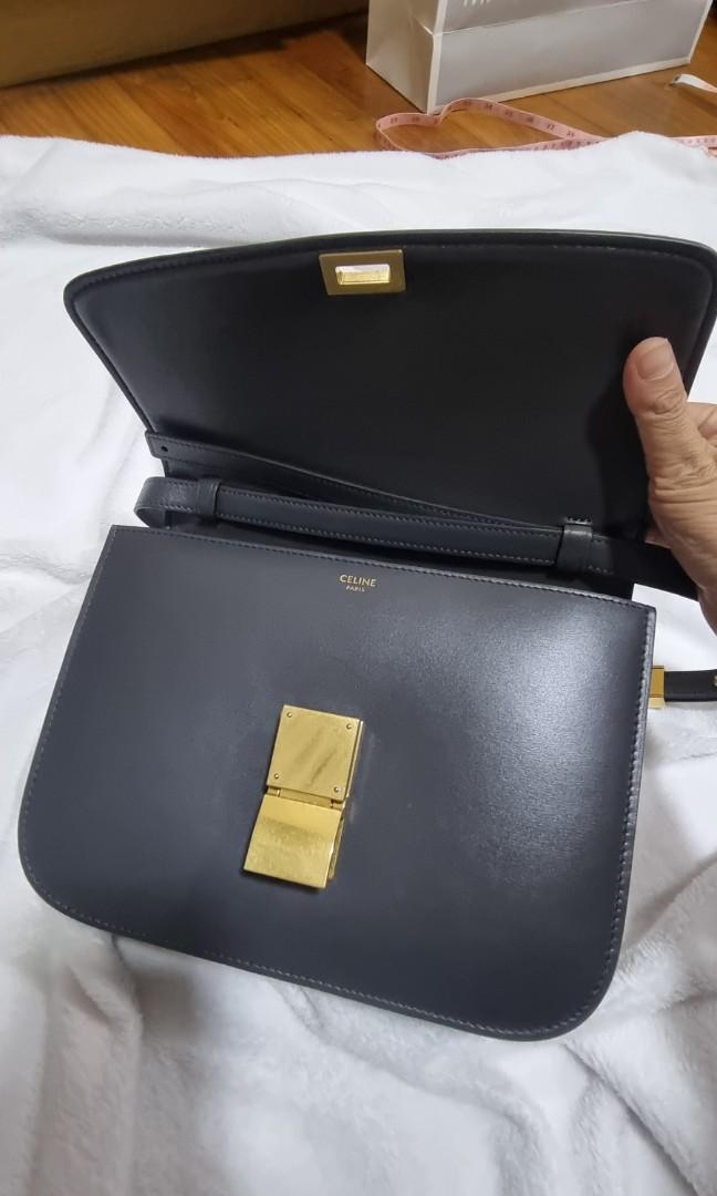 Celine box bag logo on sale