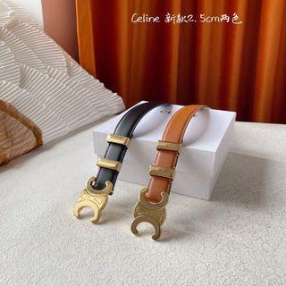 Celine woman's solid leather buckle waist belt strap intimate gift for girlfriend