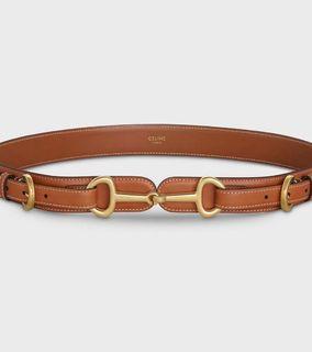 Celine woman's stylish horsebit buckle waist belt full boutique packaging