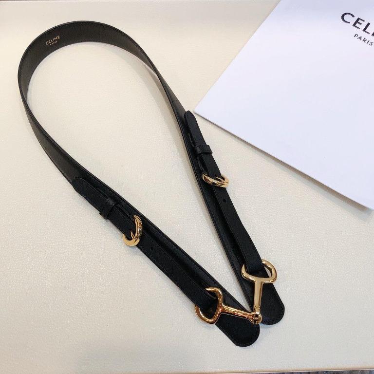 Celine woman's stylish horsebit buckle waist belt full boutique