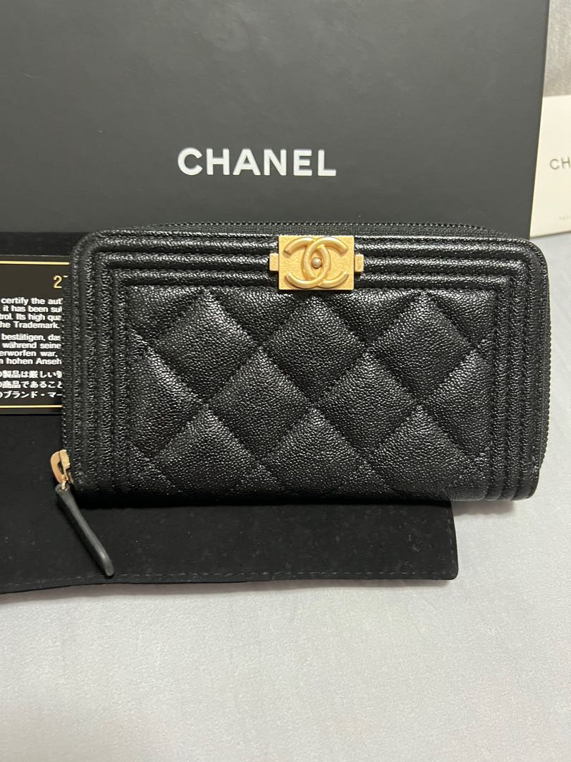 Chanel boy small zipped clearance wallet