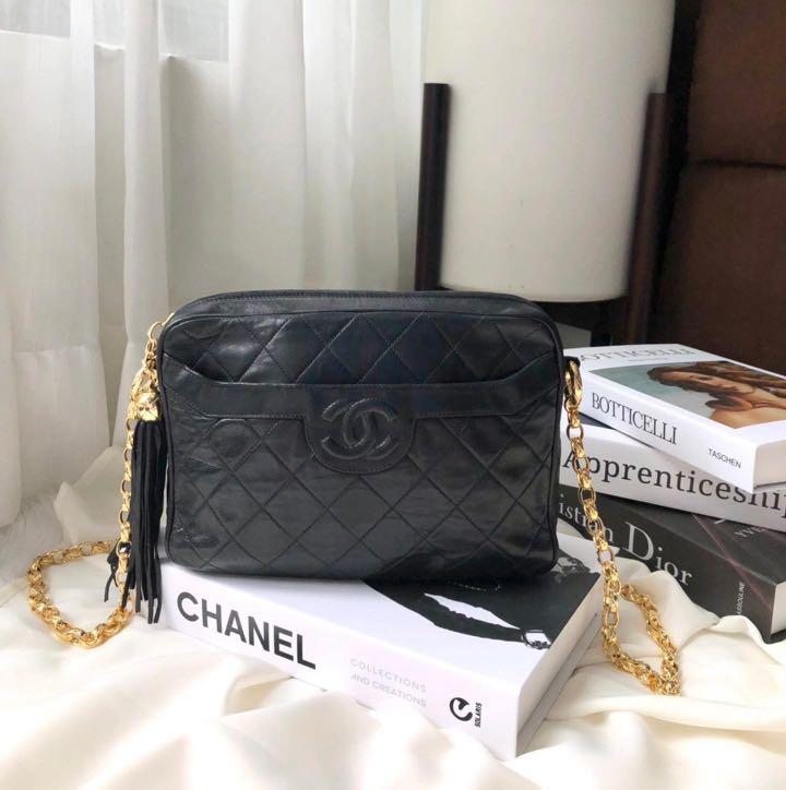 Chanel Camera Bag Black Caviar Gold Hardware  Coco Approved Studio