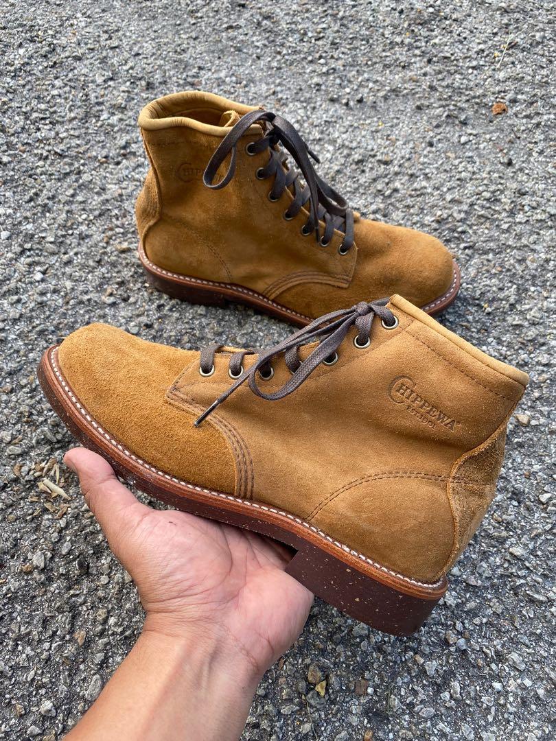 Chippewa 1901G46 Tan Rough Out Boots