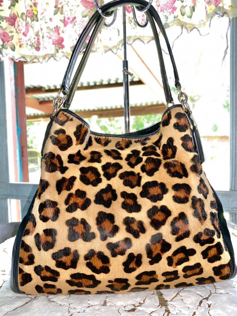 Edie shoulder bag 31 with blocked leopard print cheap