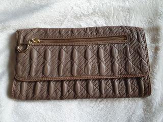 Cole Haan Nude Taupe Leather Clutch