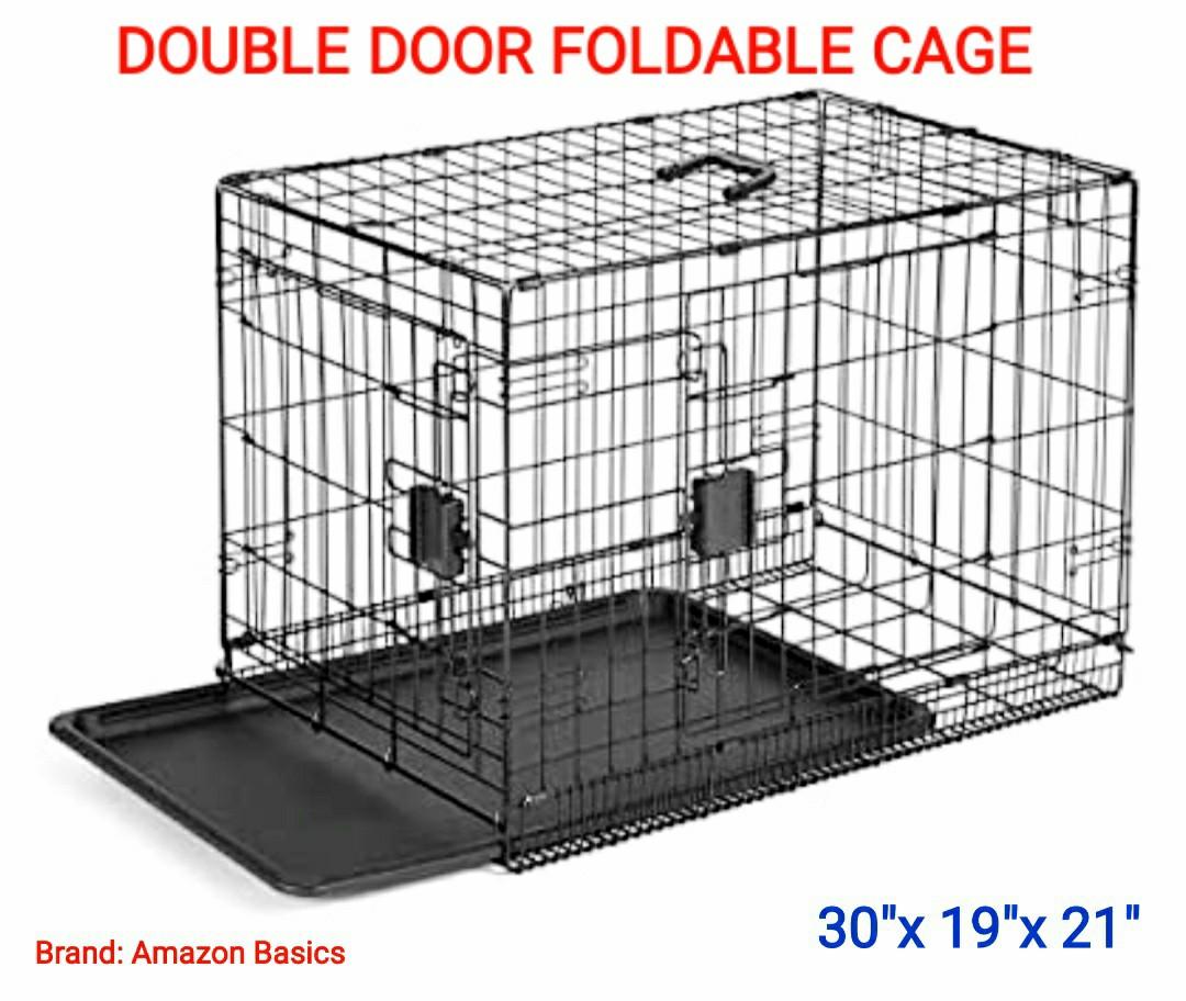COLLAPSABLE FOLDABLE DOUBLE DOOR PET CAGE XL 36 INCHES, Pet Supplies