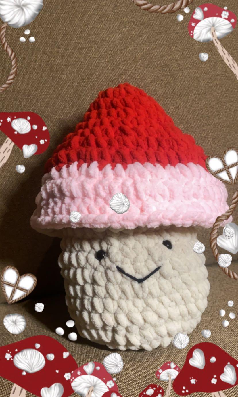 Crochet Mushroom Plush (Category: Plushies & Soft Toys) located in Paranaque City. Submitted by maxie12345 (Listing ID 1162424172, Image 2). Description: customizable colors and made to order !! super soft and fluffy yarn with stuffing :)) you can send me a pm for other custom plush or crochet items! you can also check out my instagram @crochetnook_.