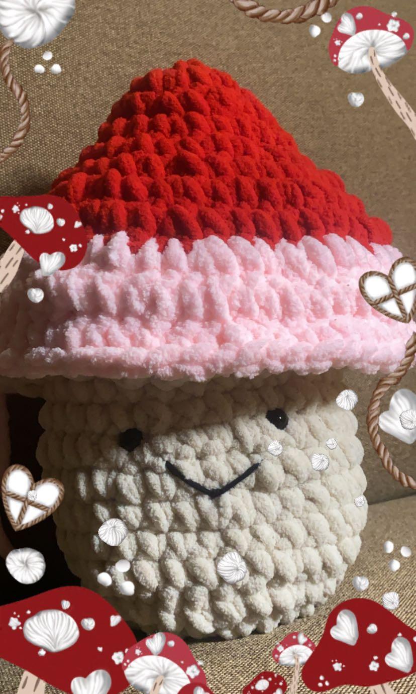 Crochet Mushroom Plush (Category: Plushies & Soft Toys) located in Paranaque City. Submitted by maxie12345 (Listing ID 1162424172, Image 3). Description: customizable colors and made to order !! super soft and fluffy yarn with stuffing :)) you can send me a pm for other custom plush or crochet items! you can also check out my instagram @crochetnook_.
