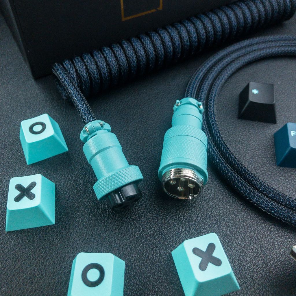 Custom Coiled Type C Keyboard Cable w/ Aviator, Computers & Tech, Parts