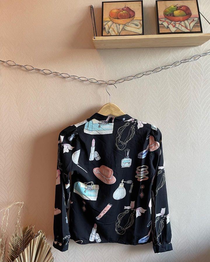 Cute unique pattern long sleeve black 