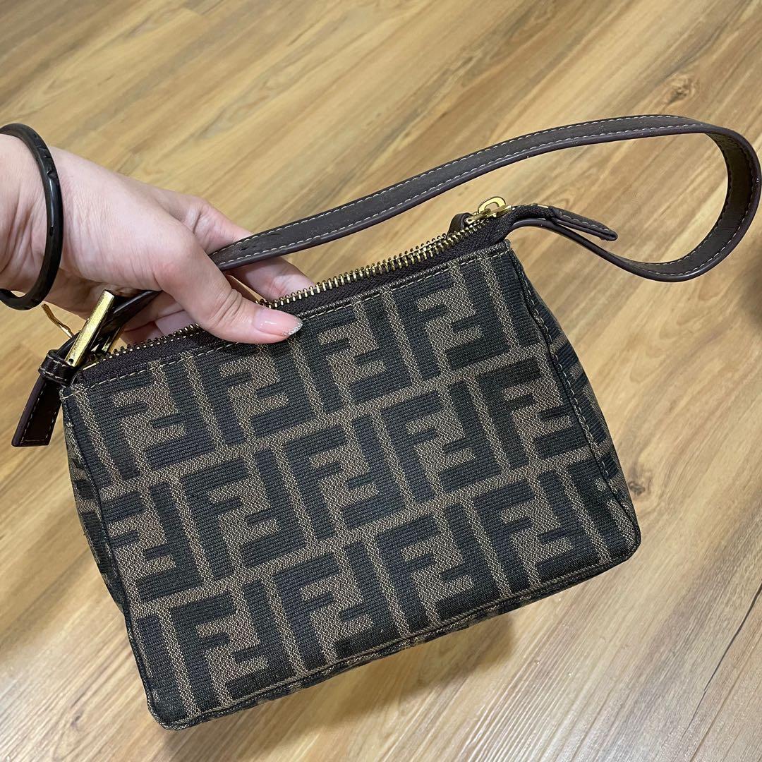 Authentic Fendi Pochette Monogram, Luxury, Bags & Wallets on Carousell