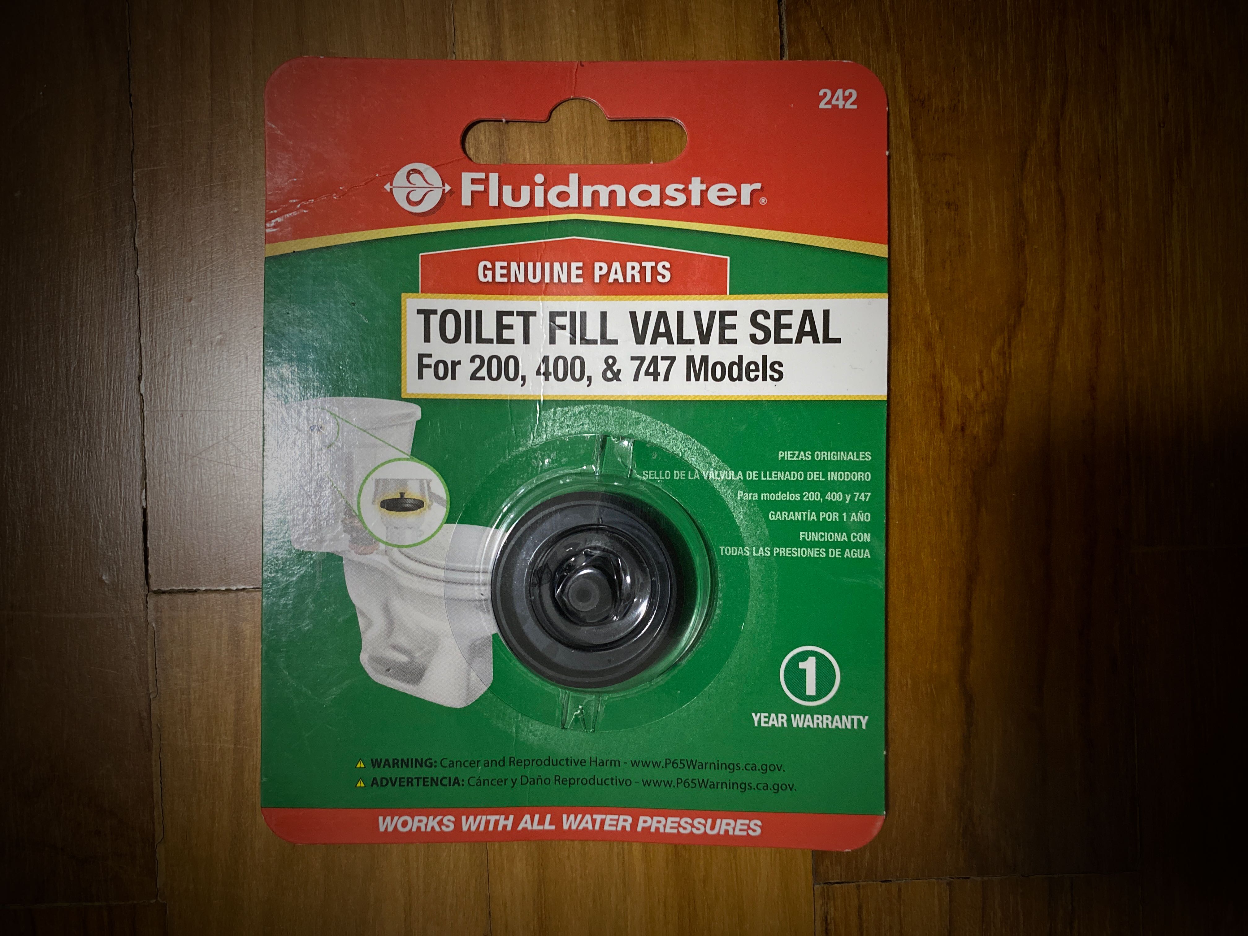 Fluidmaster 242 Toilet Fill Valve Seal, Furniture & Home Living, Bathroom & Kitchen Fixtures on