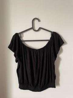 Forever21 Plain Black Blouse Top - Small
