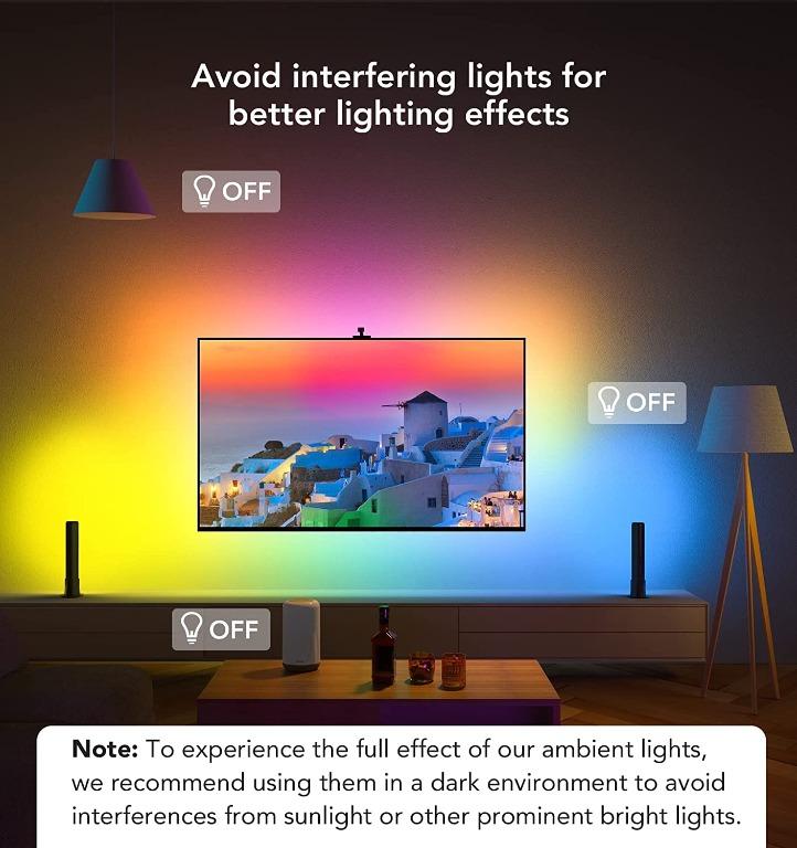 Govee Immersion TV LED Backlights with Camera, RGBIC Ambient Wi-Fi