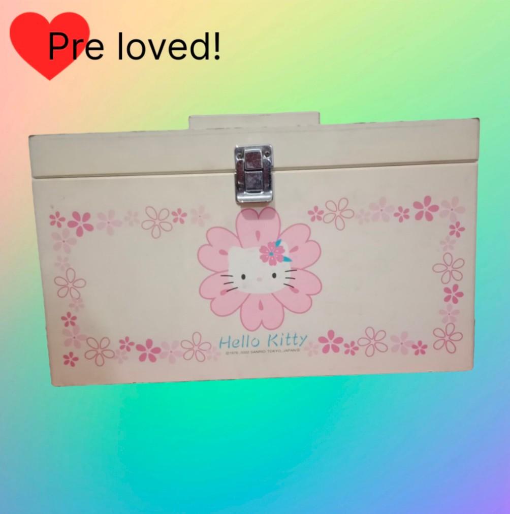 Hello Kitty Wooden Box (Category: Storage Boxes & Baskets) located in Las Pinas. Submitted by bethany1965 (Listing ID 1162527620, Image 1). Description: From Japan , Hello Kitty Wooden Box with sliding divider Vintage feels (20 years) Pls Manage your expectation , it has some minor scratches. With free hello kitty items #hellokitty #sanrio #storagebox #rare #vintage.
