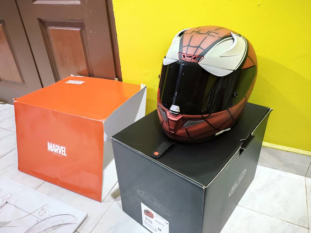 Hjc rpha 11 spiderman, Auto Accessories on Carousell