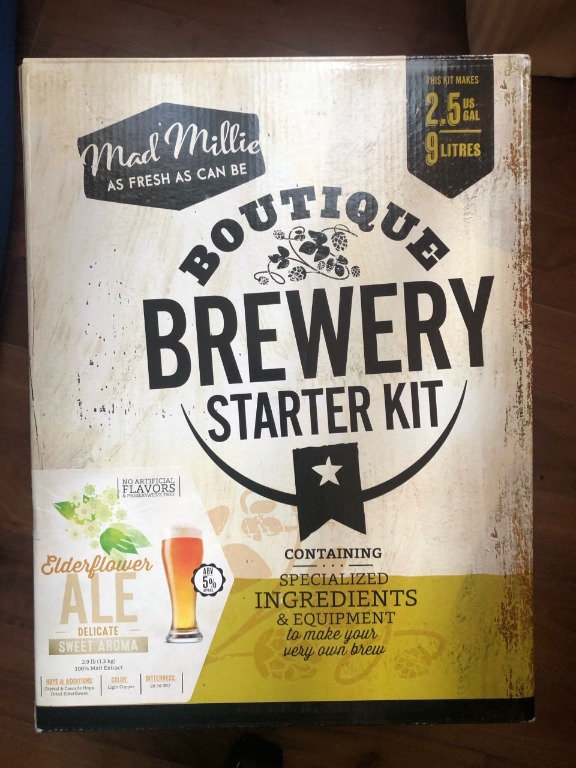 Home Brewing / Brewery Starter Kit + 24 Glass Bottles, Food & Drinks